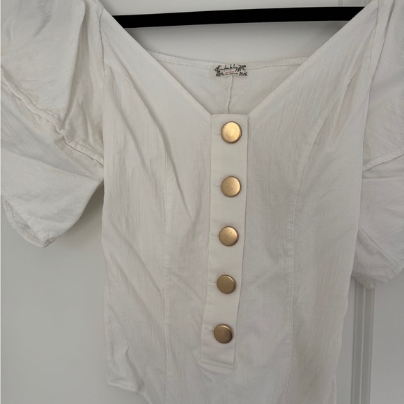 Free People Not Basic Bodysuit in White NWOT ASO Jessie James Decker Small - Picture 7 of 7